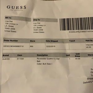 Guess reversible belt